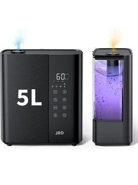 JRD 5L Warm Cool Mist Ultrasonic Humidifier Remote Oil Diffuser Black